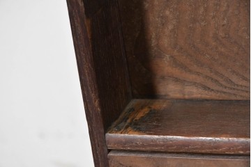 和製アンティーク　華やかな金色の背景に白椿が描かれた槐(エンジュ)材の茶棚　(R-087434)