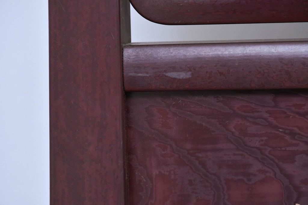 中古　美品　カバー付き　漆塗り　雅やかな蒔絵(牡丹図)が施された姿見　(R-087436)