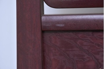 中古　美品　カバー付き　漆塗り　雅やかな蒔絵(牡丹図)が施された姿見　(R-087436)