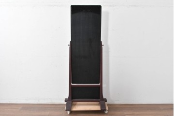 中古　美品　カバー付き　漆塗り　雅やかな蒔絵(牡丹図)が施された姿見　(R-087436)