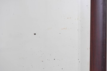 和製アンティーク　指物工芸家具　紫檀(シタン)材　木色が美しい透かし彫り入りの鏡台　(R-087437)