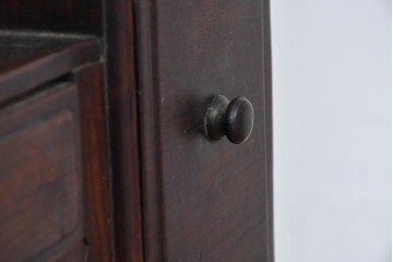 和製アンティーク　指物工芸家具　紫檀(シタン)材　木色が美しい透かし彫り入りの鏡台　(R-087437)