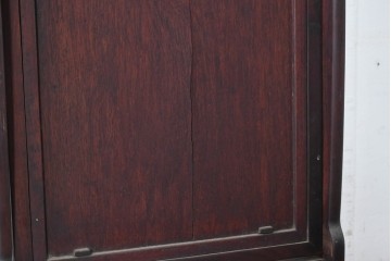 和製アンティーク　指物工芸家具　紫檀(シタン)材　木色が美しい透かし彫り入りの鏡台　(R-087437)