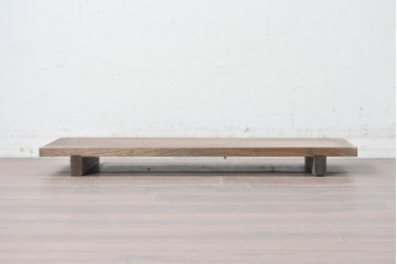 和製アンティーク　ダイナミックな木目が味わい深い欅(ケヤキ)材一枚板の裁ち板　(R-087438)