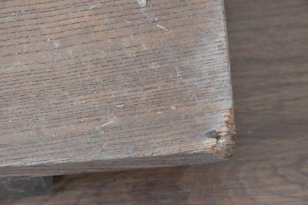 和製アンティーク　ダイナミックな木目が味わい深い欅(ケヤキ)材一枚板の裁ち板　(R-087438)