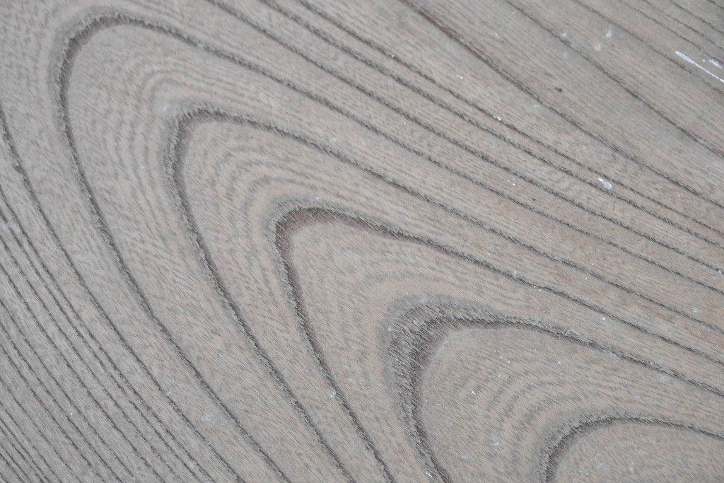 和製アンティーク　ダイナミックな木目が味わい深い欅(ケヤキ)材一枚板の裁ち板　(R-087438)