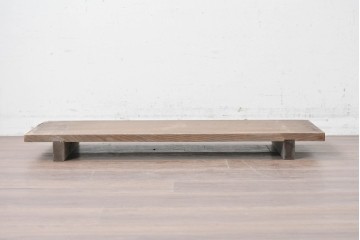 和製アンティーク　ダイナミックな木目が味わい深い欅(ケヤキ)材一枚板の裁ち板　(R-087439)