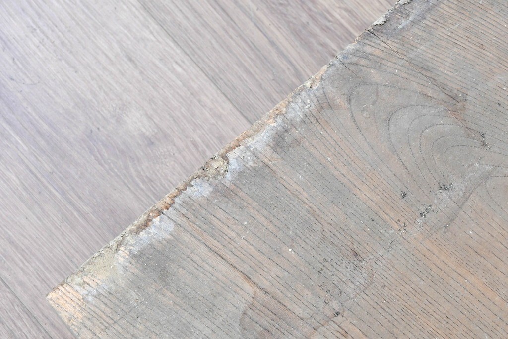 和製アンティーク　ダイナミックな木目が味わい深い欅(ケヤキ)材一枚板の裁ち板　(R-087439)