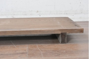 和製アンティーク　ダイナミックな木目が味わい深い欅(ケヤキ)材一枚板の裁ち板　(R-087439)