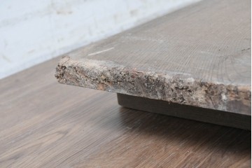 和製アンティーク　ダイナミックな木目が味わい深い欅(ケヤキ)材一枚板の裁ち板　(R-087439)