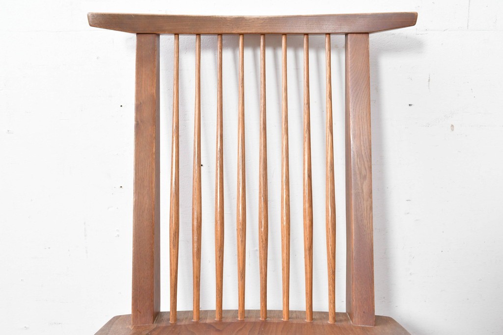 和製ヴィンテージ　名作　ジョージ・ナカシマ(George Nakashima)　ミングレン(MINGUREN)　洗練されたスポークバックデザインのコノイドチェア(CONOID CHAIR)　(R-087441)