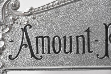 アメリカヴィンテージ　ブラジル製　NCR(ナショナル・キャッシュ・レジスター)社　Class 300復刻版　model 2114-1707　華やかなレリーフのクラシックレジスター(シルバー)　※通電確認済み　(R-087443)