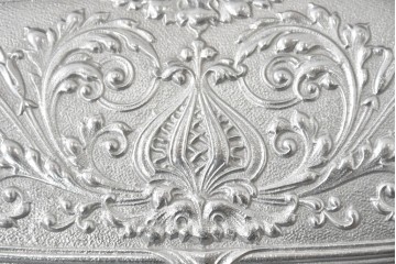 アメリカヴィンテージ　ブラジル製　NCR(ナショナル・キャッシュ・レジスター)社　Class 300復刻版　model 2114-1707　華やかなレリーフのクラシックレジスター(シルバー)　※通電確認済み　(R-087443)