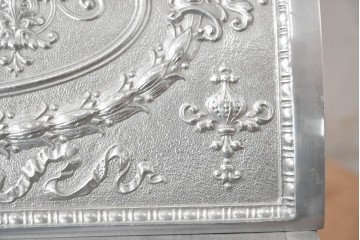 アメリカヴィンテージ　ブラジル製　NCR(ナショナル・キャッシュ・レジスター)社　Class 300復刻版　model 2114-1707　華やかなレリーフのクラシックレジスター(シルバー)　※通電確認済み　(R-087443)