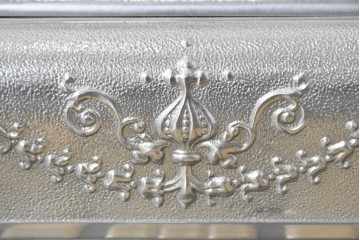 アメリカヴィンテージ　ブラジル製　NCR(ナショナル・キャッシュ・レジスター)社　Class 300復刻版　model 2114-1707　華やかなレリーフのクラシックレジスター(シルバー)　※通電確認済み　(R-087443)