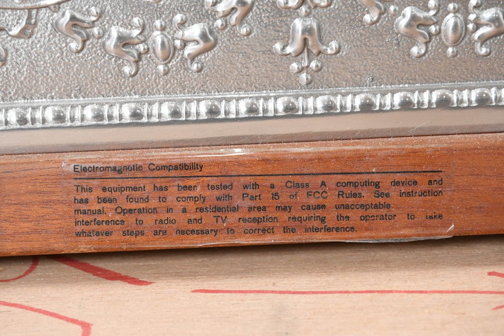 アメリカヴィンテージ　ブラジル製　NCR(ナショナル・キャッシュ・レジスター)社　Class 300復刻版　model 2114-1707　華やかなレリーフのクラシックレジスター(シルバー)　※通電確認済み　(R-087443)