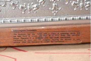 アメリカヴィンテージ　ブラジル製　NCR(ナショナル・キャッシュ・レジスター)社　Class 300復刻版　model 2114-1707　華やかなレリーフのクラシックレジスター(シルバー)　※通電確認済み　(R-087443)