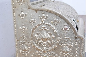 アメリカヴィンテージ　ブラジル製　NCR(ナショナル・キャッシュ・レジスター)社　Class 300復刻版　model 2114-1708　華やかなレリーフのクラシックレジスター(ゴールド)　※通電確認済み　(R-087444)