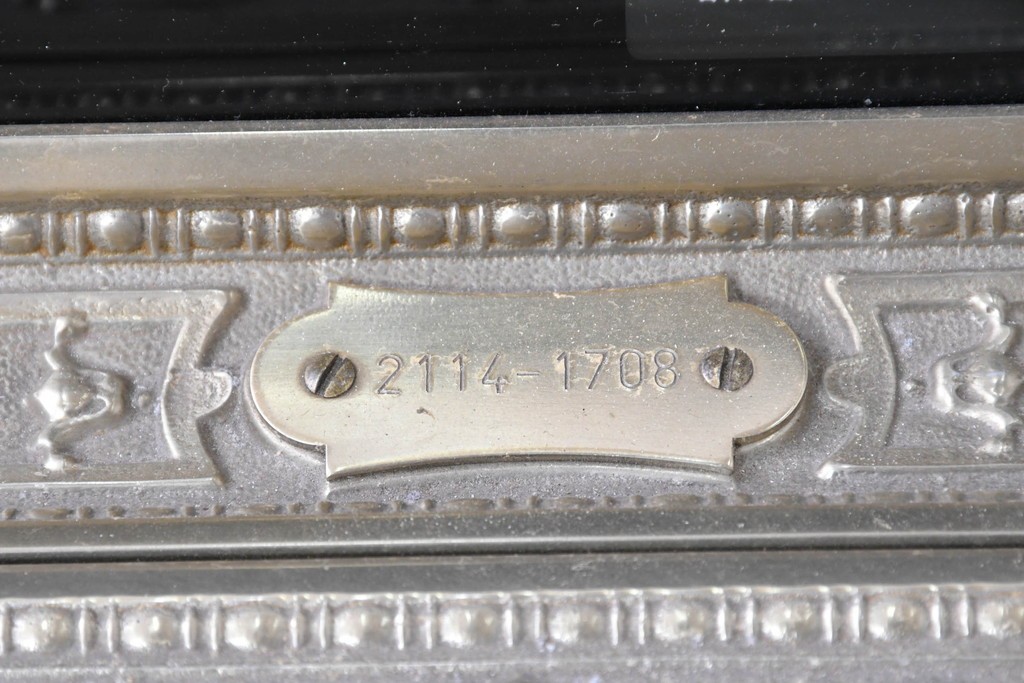 アメリカヴィンテージ　ブラジル製　NCR(ナショナル・キャッシュ・レジスター)社　Class 300復刻版　model 2114-1708　華やかなレリーフのクラシックレジスター(ゴールド)　※通電確認済み　(R-087444)