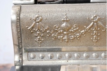 アメリカヴィンテージ　ブラジル製　NCR(ナショナル・キャッシュ・レジスター)社　Class 300復刻版　model 2114-1708　華やかなレリーフのクラシックレジスター(ゴールド)　※通電確認済み　(R-087444)