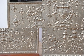 アメリカヴィンテージ　ブラジル製　NCR(ナショナル・キャッシュ・レジスター)社　Class 300復刻版　model 2114-1708　華やかなレリーフのクラシックレジスター(ゴールド)　※通電確認済み　(R-087444)