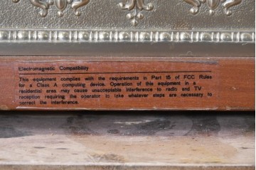 アメリカヴィンテージ　ブラジル製　NCR(ナショナル・キャッシュ・レジスター)社　Class 300復刻版　model 2114-1708　華やかなレリーフのクラシックレジスター(ゴールド)　※通電確認済み　(R-087444)