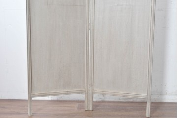 中古　美品　サラグレース(Sarah Grace)取り扱い　フランスCoquecigrues(コクシグル)社　トワルドジュイ柄が描かれたアンティーク調のパーテーション　定価約11万円　(R-087448)