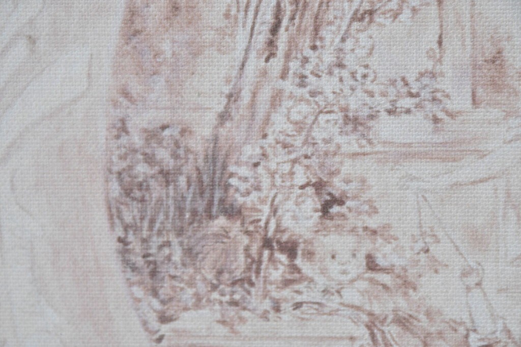 中古　美品　サラグレース(Sarah Grace)取り扱い　フランスCoquecigrues(コクシグル)社　トワルドジュイ柄が描かれたアンティーク調のパーテーション　定価約11万円　(R-087448)