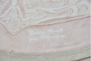 中古　美品　サラグレース(Sarah Grace)取り扱い　フランスCoquecigrues(コクシグル)社　トワルドジュイ柄が描かれたアンティーク調のパーテーション　定価約11万円　(R-087448)