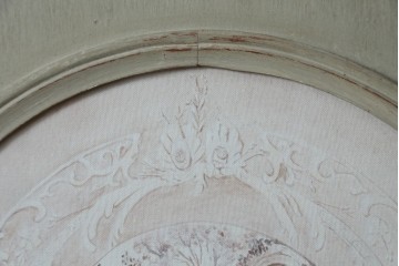中古　美品　サラグレース(Sarah Grace)取り扱い　フランスCoquecigrues(コクシグル)社　トワルドジュイ柄が描かれたアンティーク調のパーテーション　定価約11万円　(R-087448)