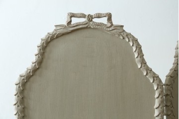 中古　美品　サラグレース(Sarah Grace)取り扱い　フランスCoquecigrues(コクシグル)社　トワルドジュイ柄が描かれたアンティーク調のパーテーション　定価約11万円　(R-087448)
