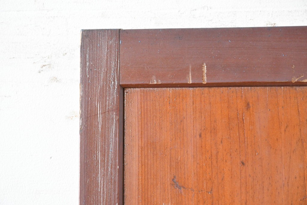 アンティーク建具　昭和初期　小窓付きのレトロな木製ドア1枚　(R-087450)