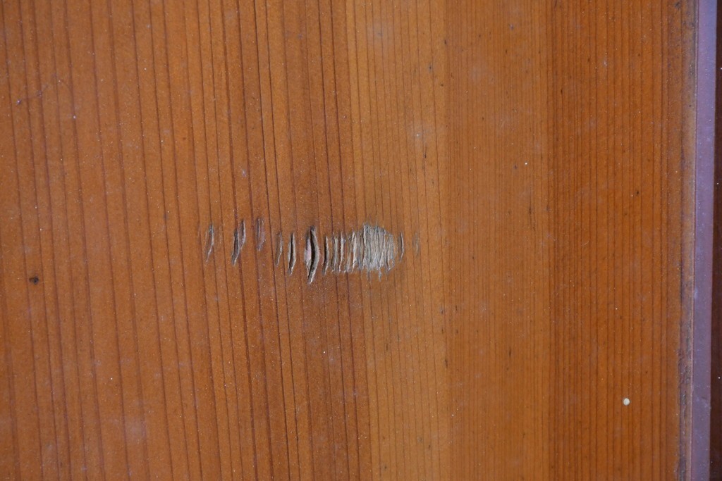 アンティーク建具　昭和初期　小窓付きのレトロな木製ドア1枚　(R-087450)