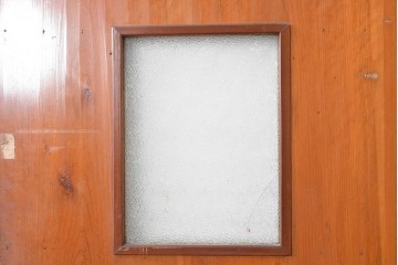 アンティーク建具　昭和初期　小窓付きのレトロな木製ドア1枚　(R-087450)