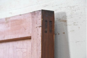 アンティーク建具　昭和初期　小窓付きのレトロな木製ドア1枚　(R-087450)