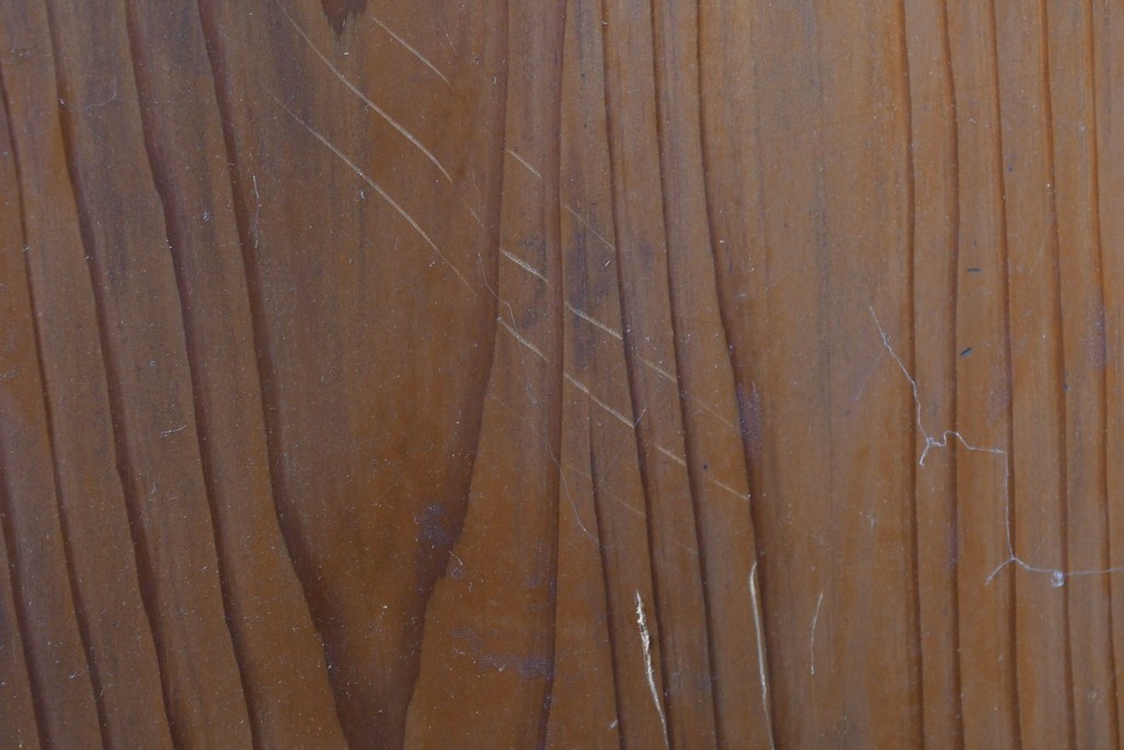 アンティーク建具　大正から昭和初期　落ち着いた木色とすりガラスが古民家風の空間に馴染む板戸4枚セット　(R-087451)