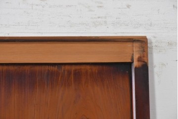 アンティーク建具　昭和初期　レトロな雰囲気漂うガラス帯戸2枚セット　(R-087452)