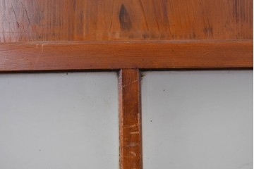 アンティーク建具　昭和初期　レトロな雰囲気漂うガラス帯戸2枚セット　(R-087452)