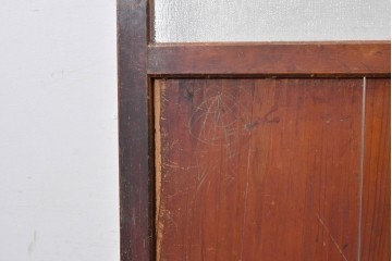 アンティーク建具　昭和初期　レトロな雰囲気漂うガラス帯戸2枚セット　(R-087452)