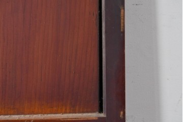 アンティーク建具　昭和初期　レトロな雰囲気漂うガラス帯戸2枚セット　(R-087452)