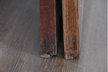 アンティーク建具　昭和初期　レトロな雰囲気漂うガラス帯戸2枚セット　(R-087452)