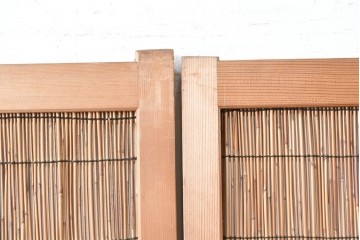 ヴィンテージ建具　昭和中期　透かし彫刻が目を引く夏戸3枚セット　(R-087453)