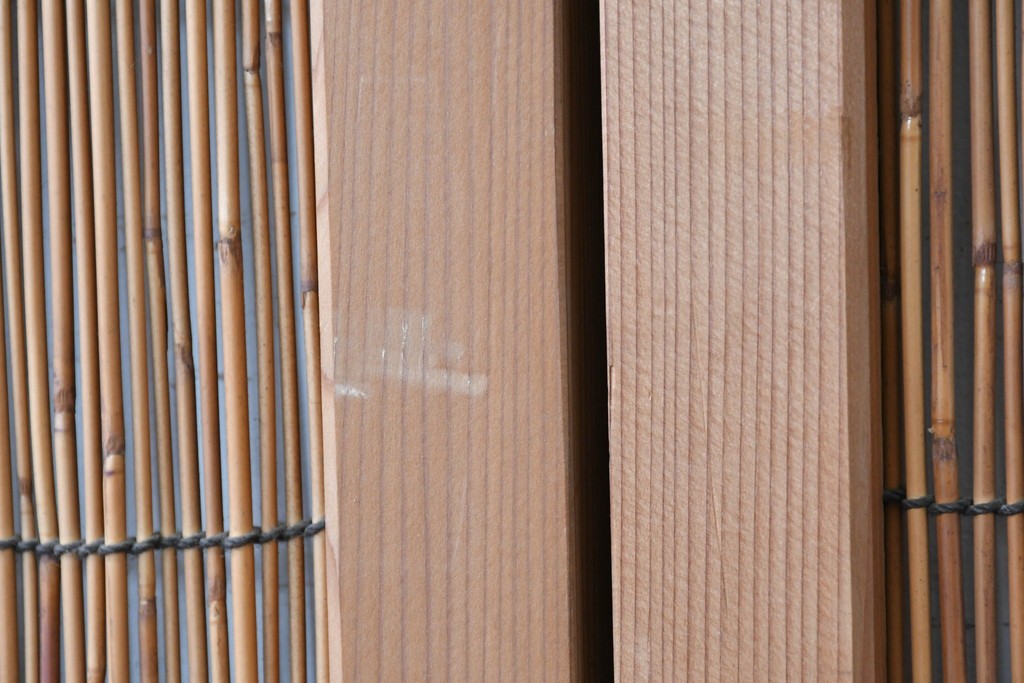 ヴィンテージ建具　昭和中期　透かし彫刻が目を引く夏戸3枚セット　(R-087453)