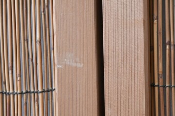 ヴィンテージ建具　昭和中期　透かし彫刻が目を引く夏戸3枚セット　(R-087453)