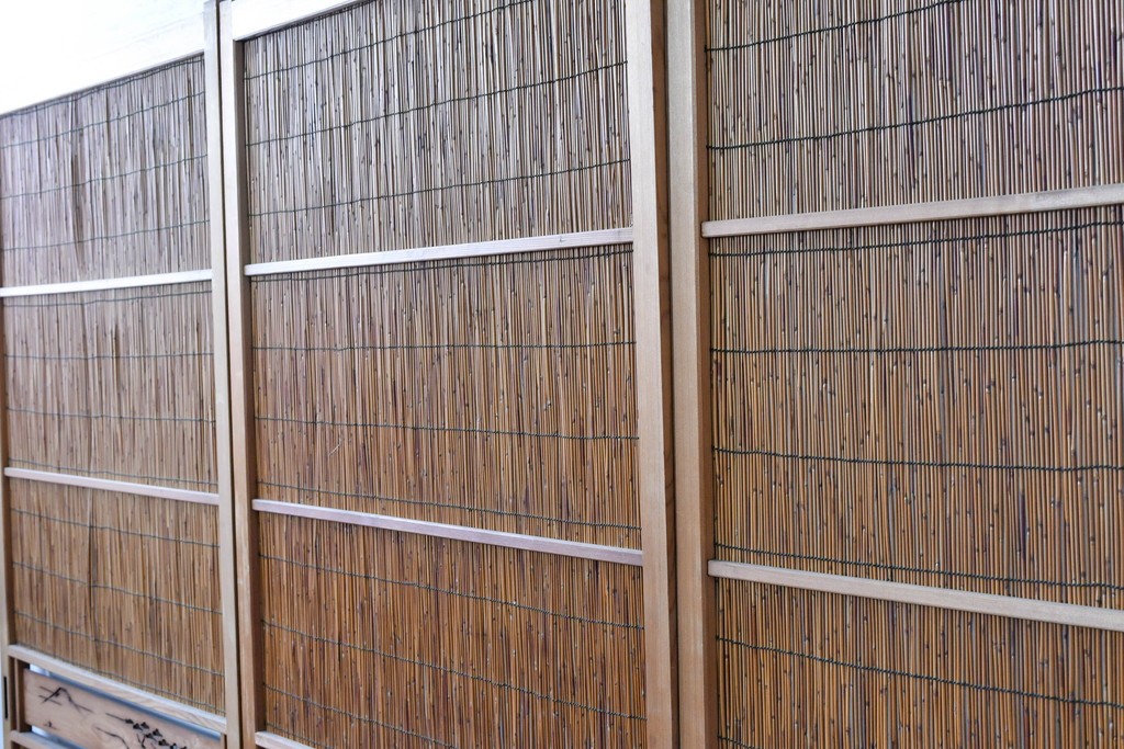 ヴィンテージ建具　昭和中期　透かし彫刻が目を引く夏戸3枚セット　(R-087453)