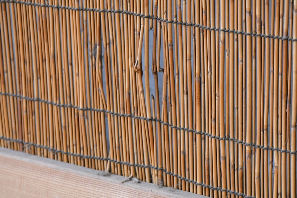 ヴィンテージ建具　昭和中期　透かし彫刻が目を引く夏戸3枚セット　(R-087453)