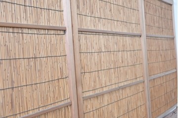 ヴィンテージ建具　昭和中期　透かし彫刻が目を引く夏戸3枚セット　(R-087453)