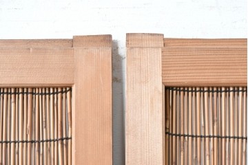 ヴィンテージ建具　昭和中期　透かし彫刻が目を引く夏戸3枚セット　(R-087453)