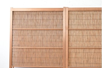 ヴィンテージ建具　昭和中期　透かし彫刻が目を引く夏戸3枚セット　(R-087454)