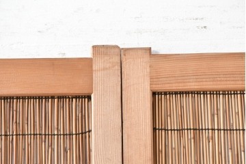 ヴィンテージ建具　昭和中期　透かし彫刻が目を引く夏戸3枚セット　(R-087454)